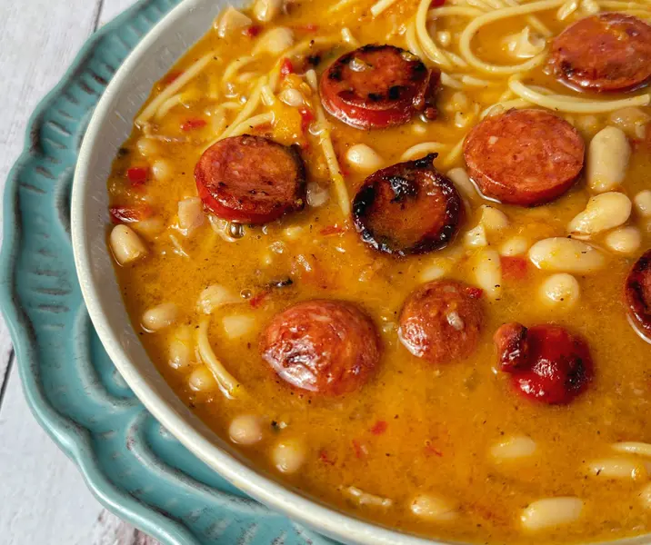 Porotos con riendas thermomix